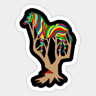 Irony of Life 01 - Zebra tree Sticker